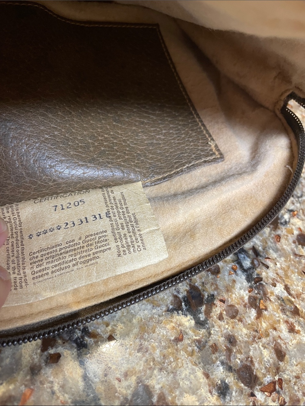 Gucci Brown/Tan GG Canvas Crossbody with Web Stripe - Picture 5 of 9